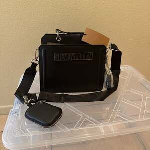 Steve Madden Bevelyn Black Satchel Bag Purse NEW with Tags NWT